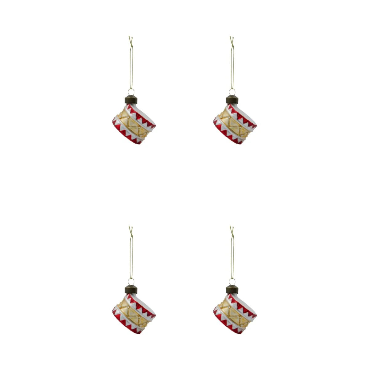 House Doctor Set of 4 Glass 'Tambur' Hanging Ornaments | Lifestory