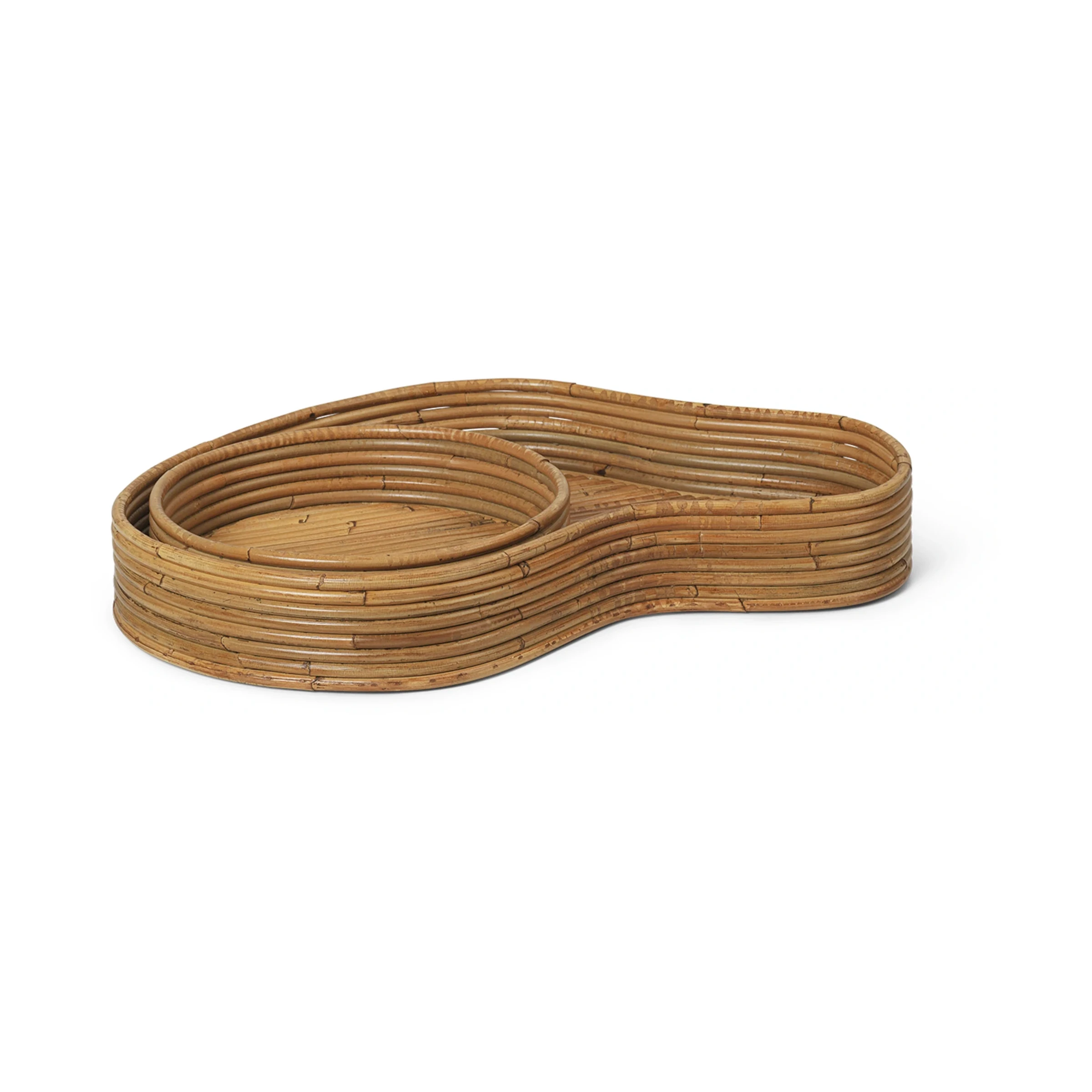 Isola Rattan Trays | Set of 2 | by ferm Living - Lifestory