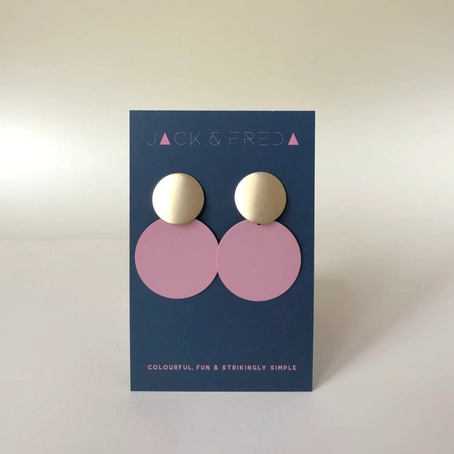 Matte Disc Gold Stud Earrings by Jack & Freda