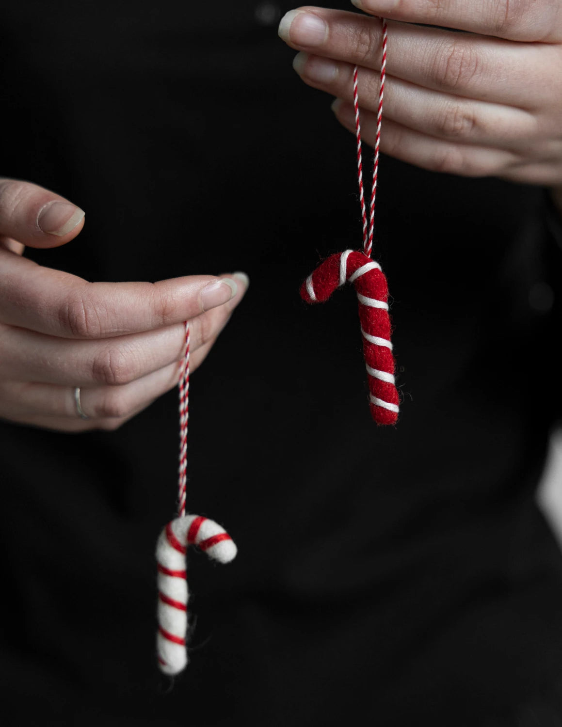 Kroksta Tree Decoration in red, crafted from Fairtrade wool by Storefactory | Lifestory