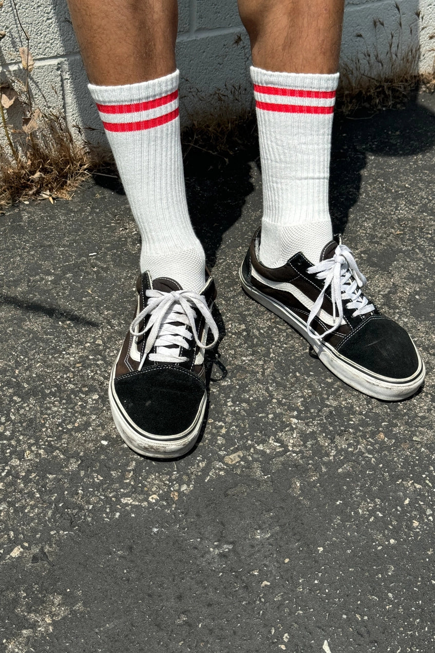 Unisex Extended Boyfriend Socks in clean white by Le Bon Shoppe