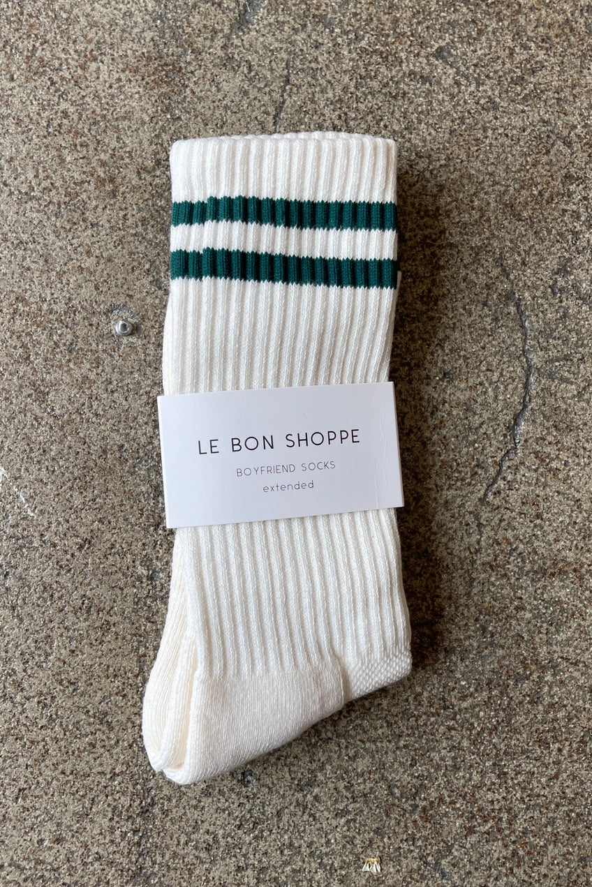 Unisex Extended Boyfriend Socks in Parchment by Le Bon Shoppe | Lifestory