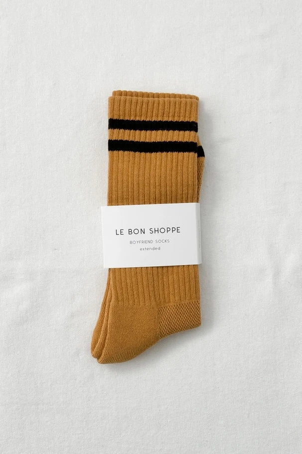 Unisex Extended Boyfriend Socks in Biscotti by Le Bon Shoppe | Lifestory