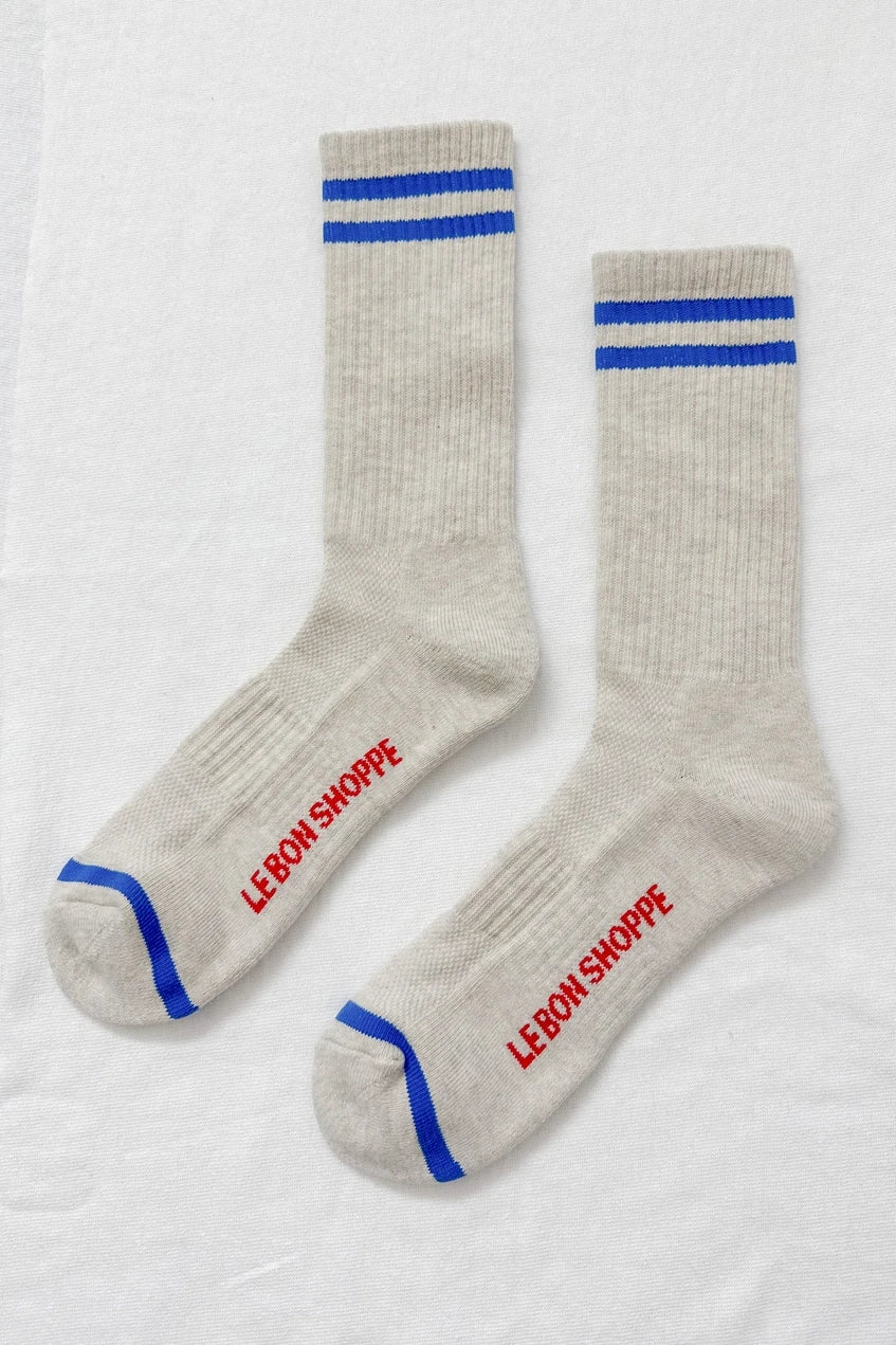 Unisex Extended Boyfriend Socks in Ice by Le Bon Shoppe | Lifestory