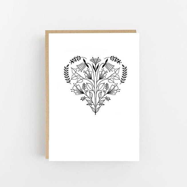 Heart Folk Card by Lomond Paper Co