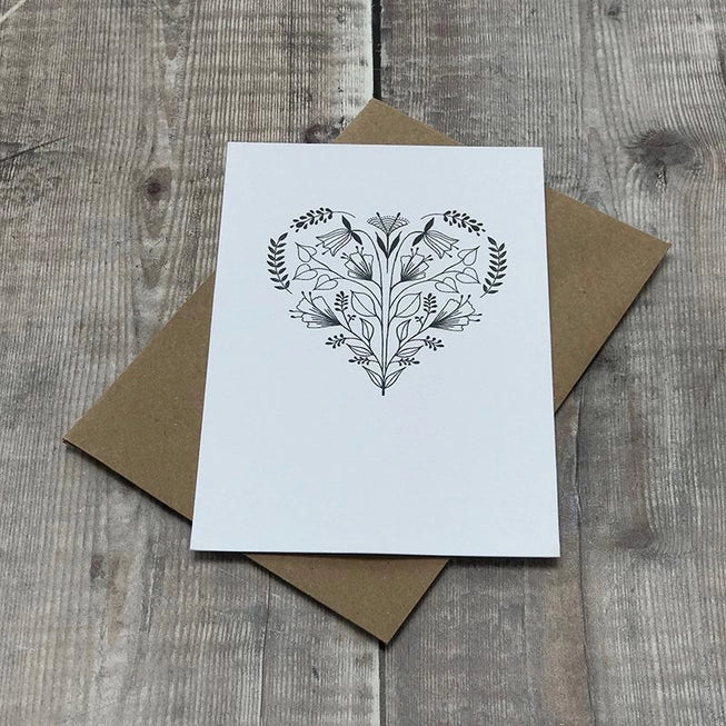 Heart Folk Card by Lomond Paper Co