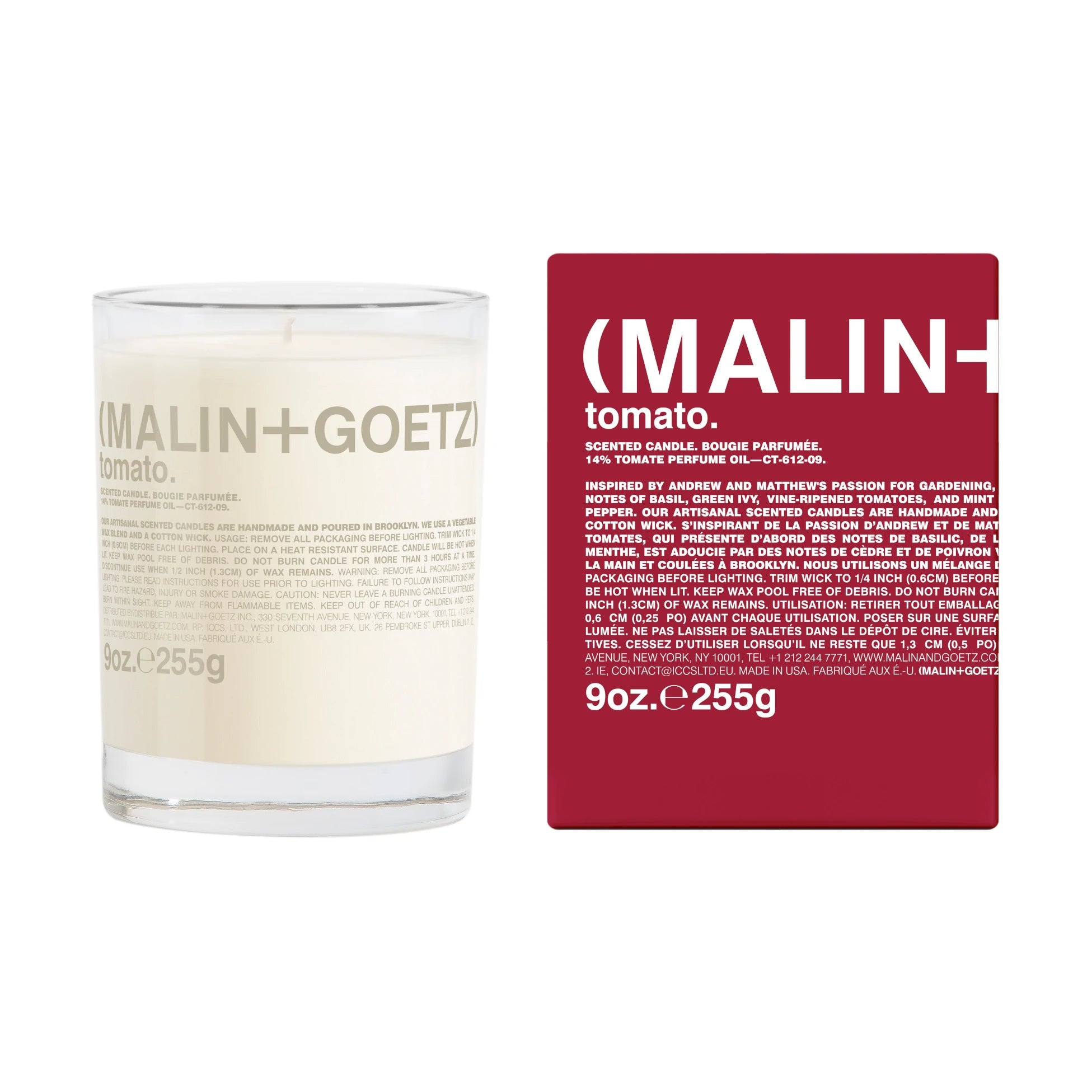 Tomato Candle | 60 Hour Burn Time | by Malin+Goetz