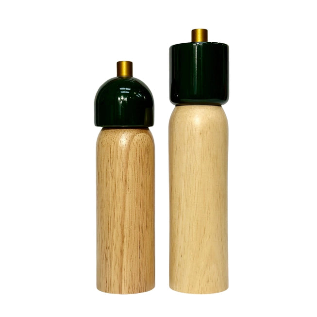 MAEGEN Salt & Pepper Grinder in Green & Natural - 2 Sizes