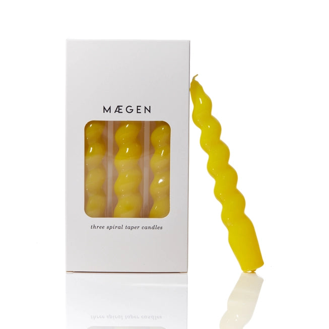 MAEGEN Spiral Taper Candle Pack of 3