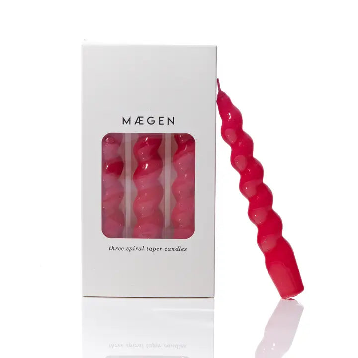 MAEGEN Spiral Taper Candle Pack of 3