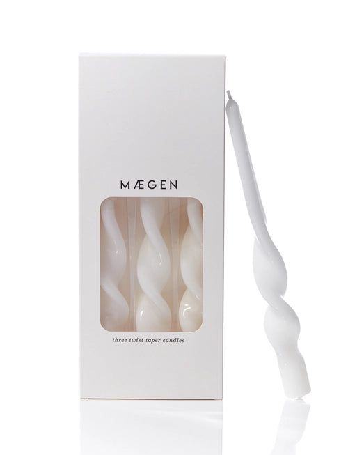 MAEGEN Twist Taper Candle Pack of 3