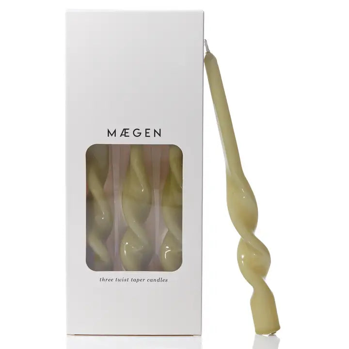 MAEGEN Twist Taper Candle Pack of 3