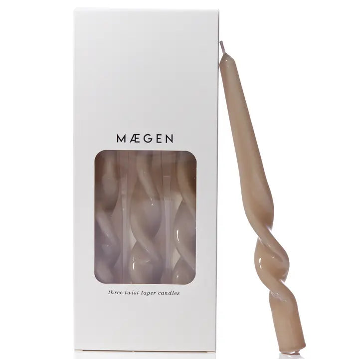 MAEGEN Twist Taper Candle Pack of 3