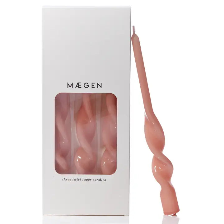 MAEGEN Twist Taper Candle Pack of 3