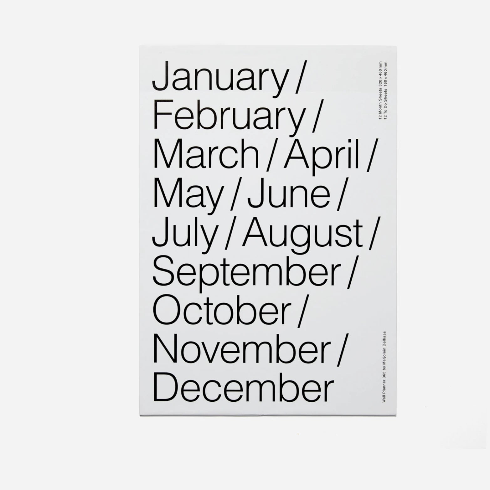 Wall Planner | A3 Monthly Calendar with To Do Sheets | by Marjolein Delhaas - Lifestory