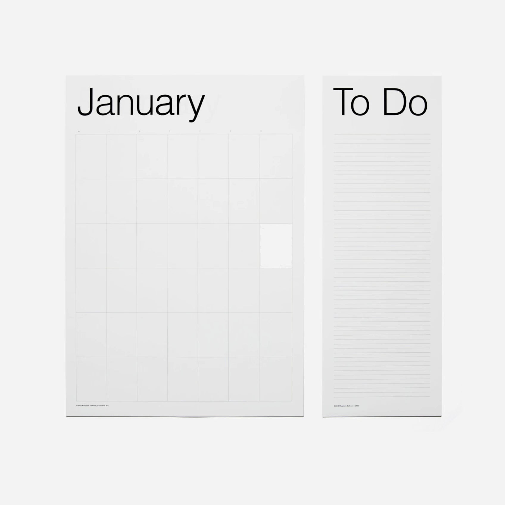 Wall Planner | A3 Monthly Calendar with To Do Sheets | by Marjolein Delhaas - Lifestory