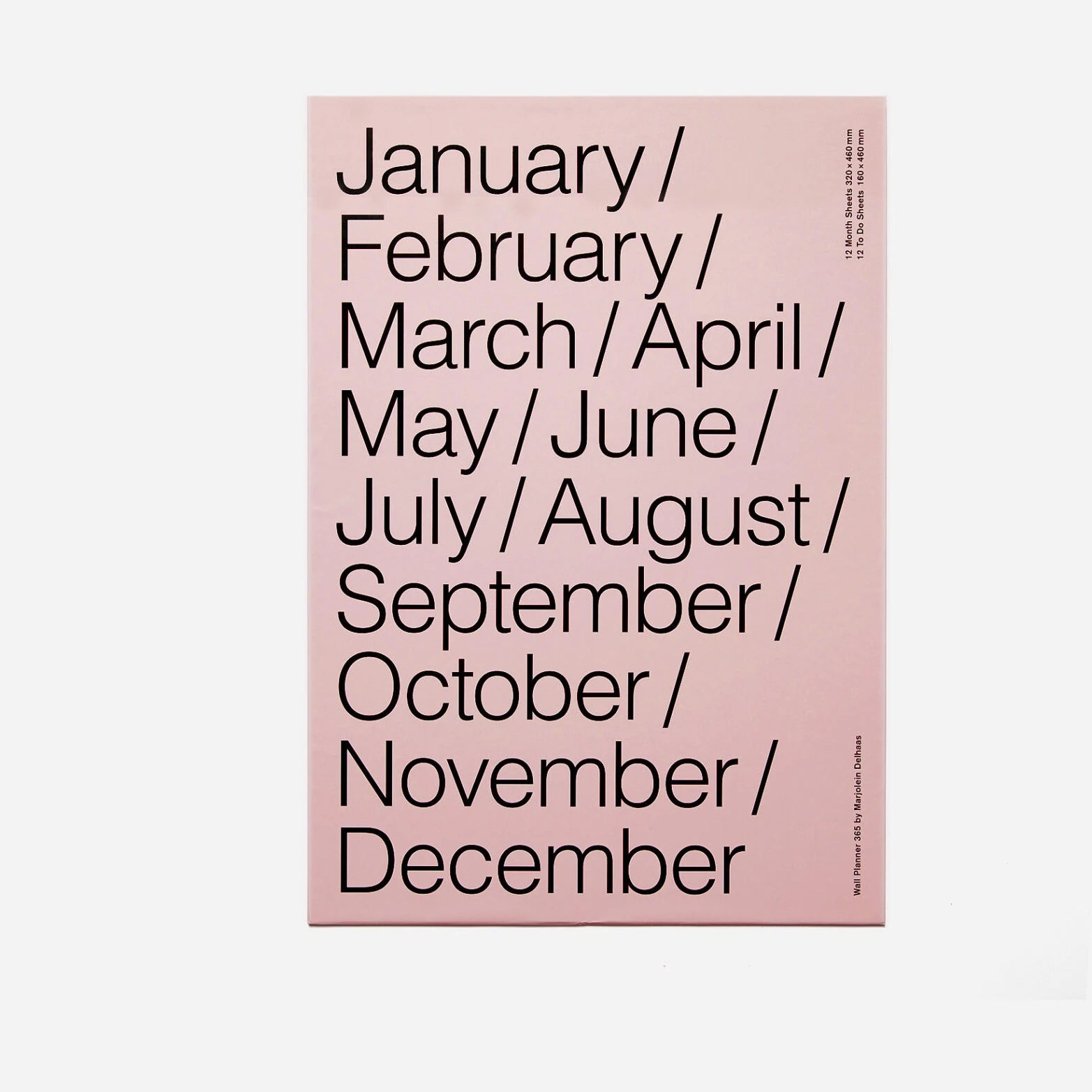 Wall Planner limited edition | A3 Monthly Calendar with To Do Sheets | by Marjolein Delhaas - Lifestory