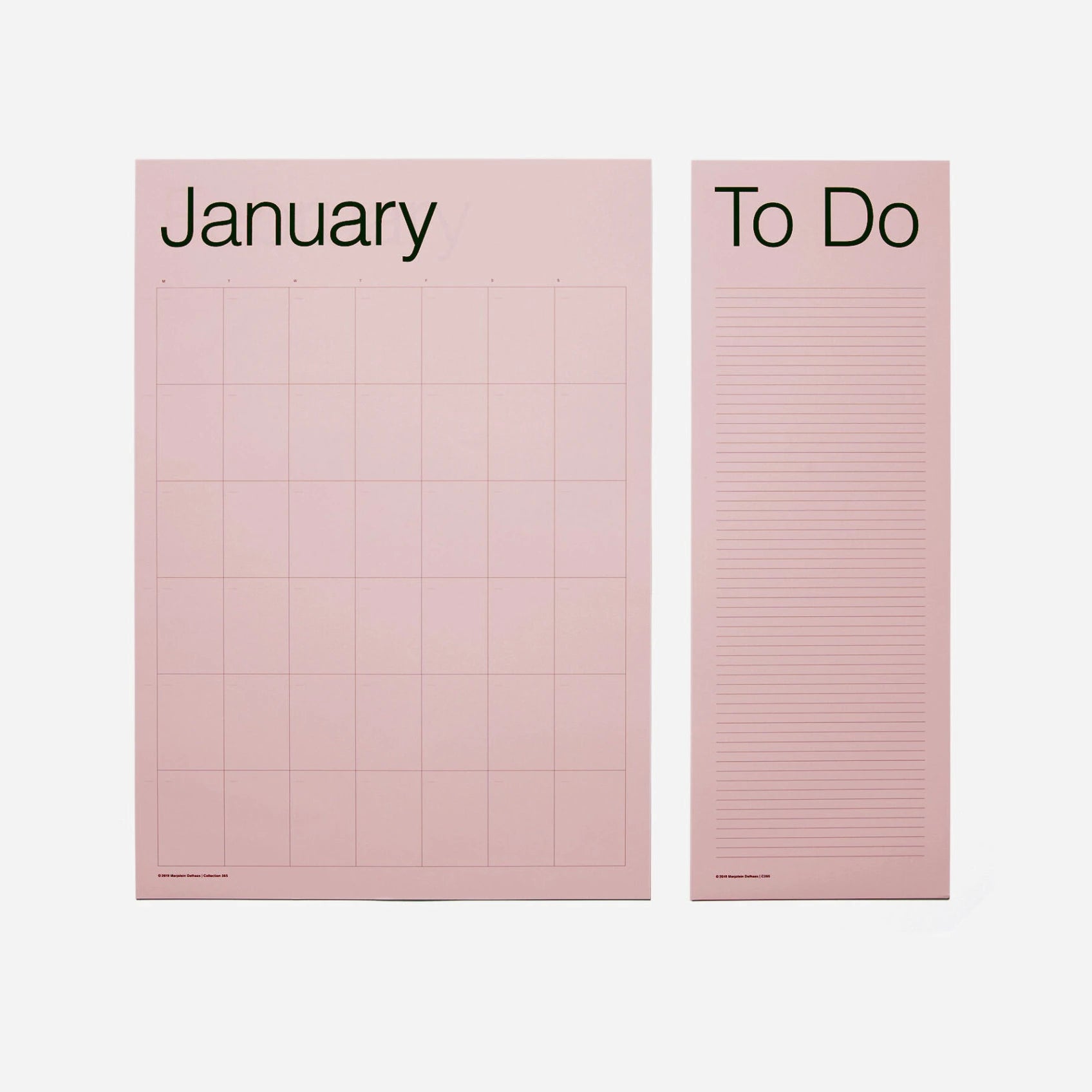 Wall Planner limited edition | A3 Monthly Calendar with To Do Sheets | by Marjolein Delhaas - Lifestory