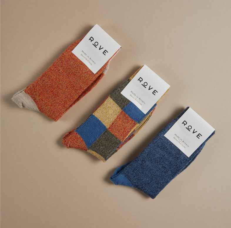 Mens Fine Merino Wool Socks | 3 Colours | Lambswool | UK Made | by ROVE - Lifestory