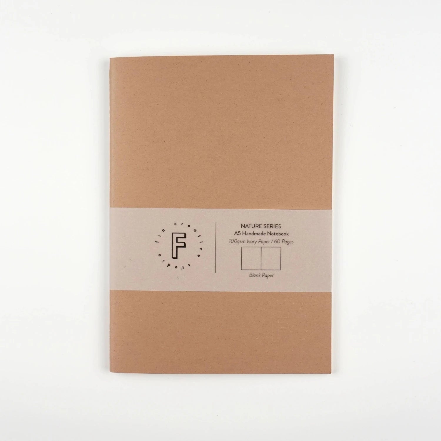 Natural Colours Plain Notebook Series in Almond by Fin Studio | Lifestory