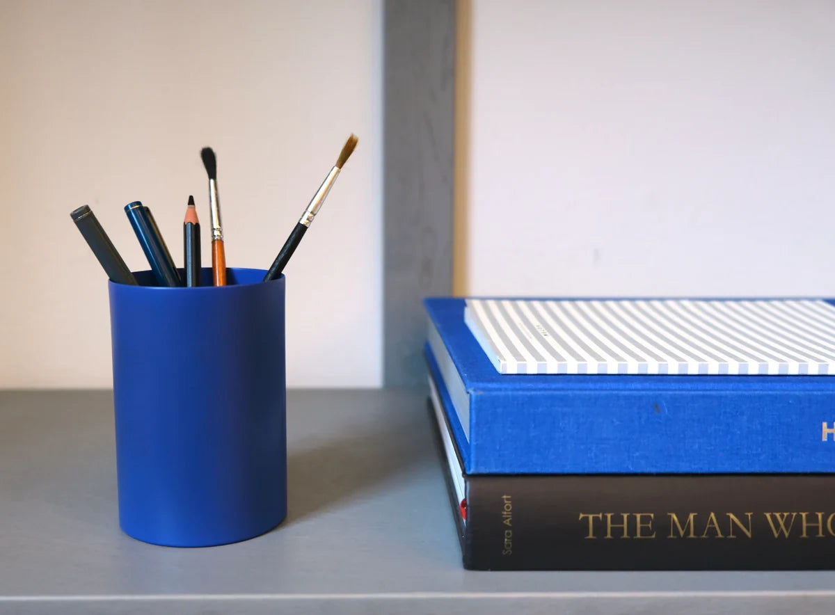 Notem Studio Lola Steel Pencil Cup in Blue | Lifestory