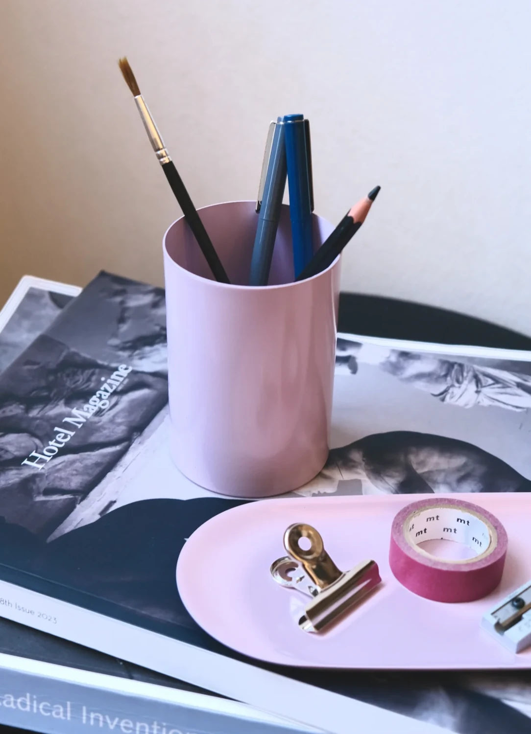 Notem Studio Lola Steel Pencil Cup in Nude | Lifestory