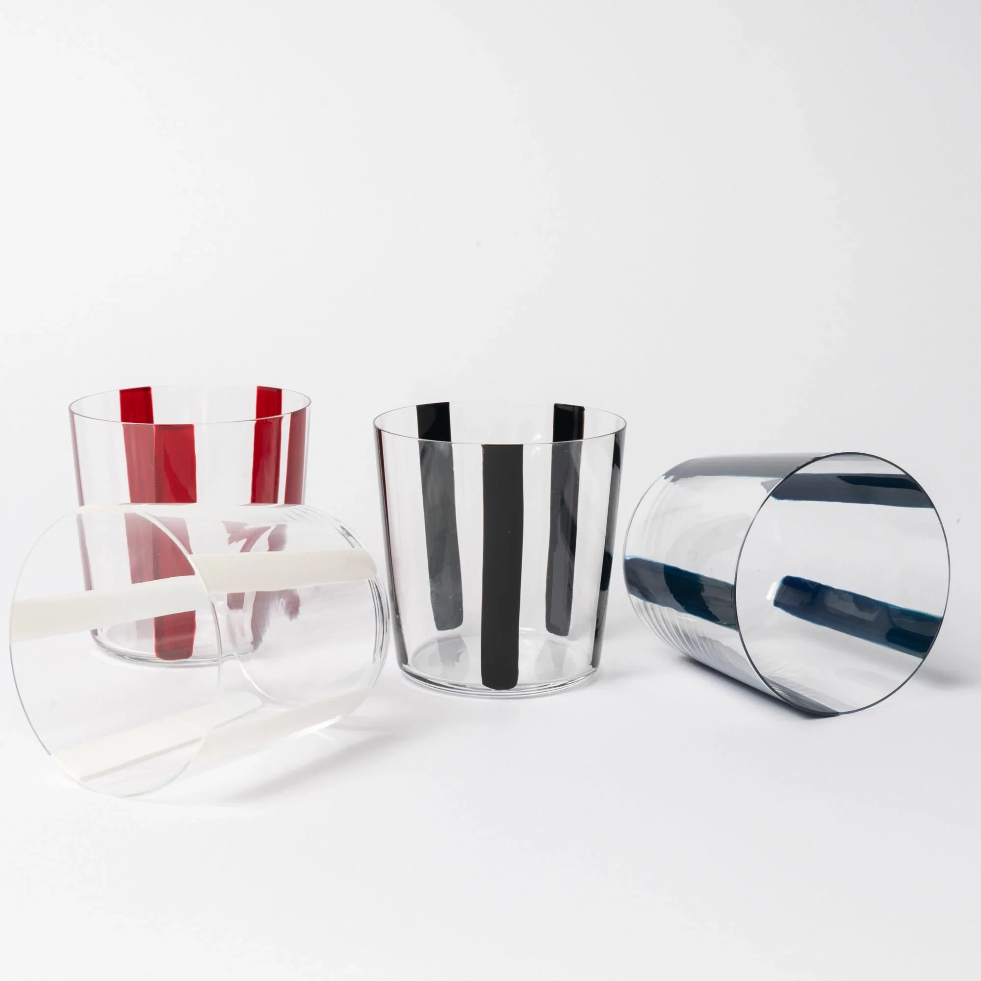 Nova Stripe Low Glass Tumbler Family The Conran Shop