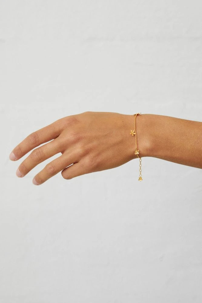 Wild Poppy Bracelet in Silver and Gold-Plated Silver by Pernille Corydon