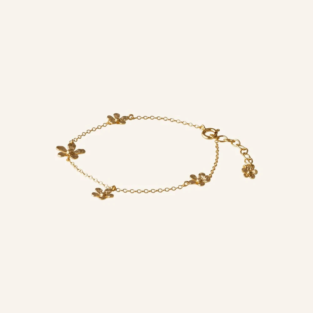 Wild Poppy Bracelet in Silver and Gold-Plated Silver by Pernille Corydon