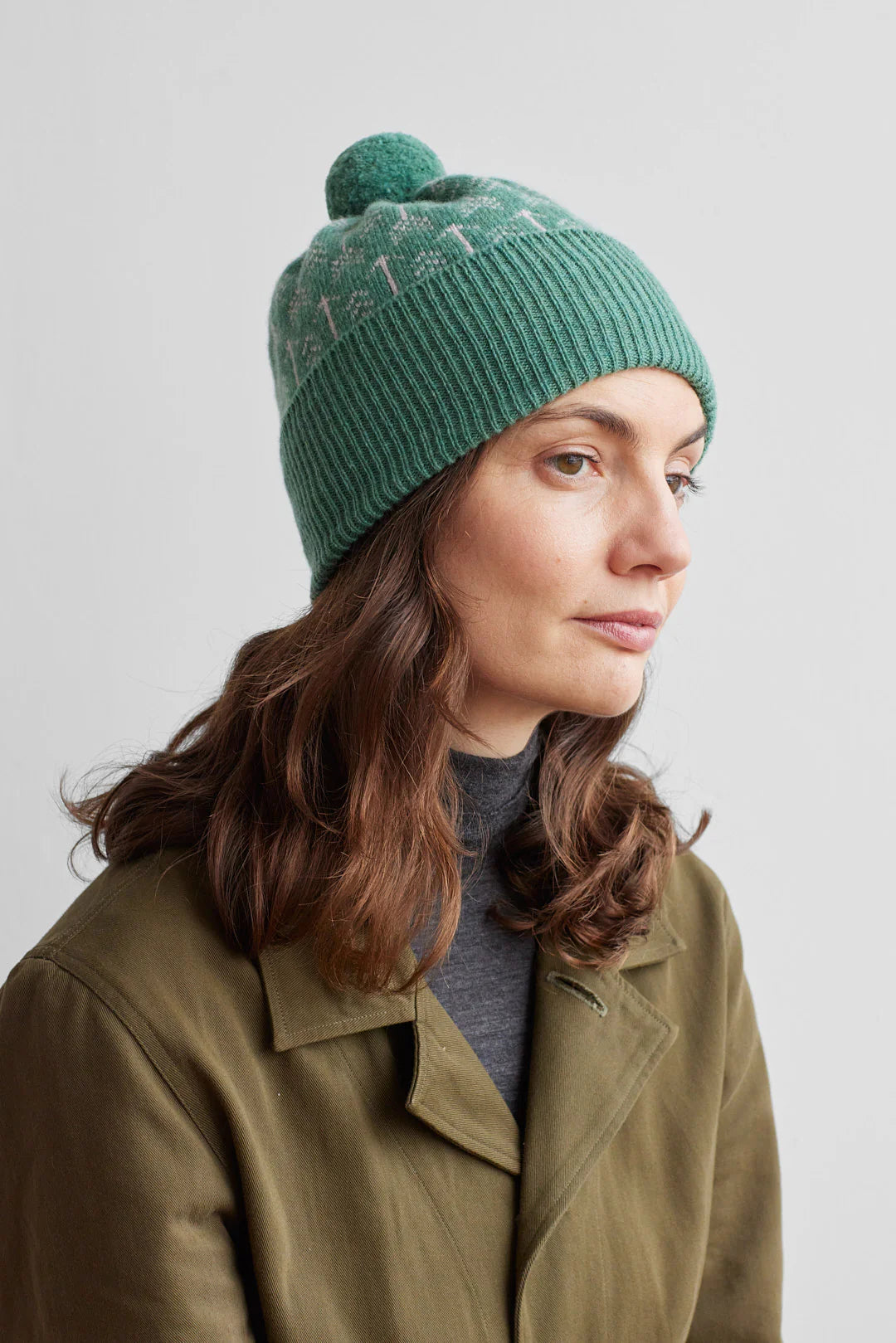 Pom Hat 'Arrow' in Willow + Seashell by Hilary Grant | Lifestory