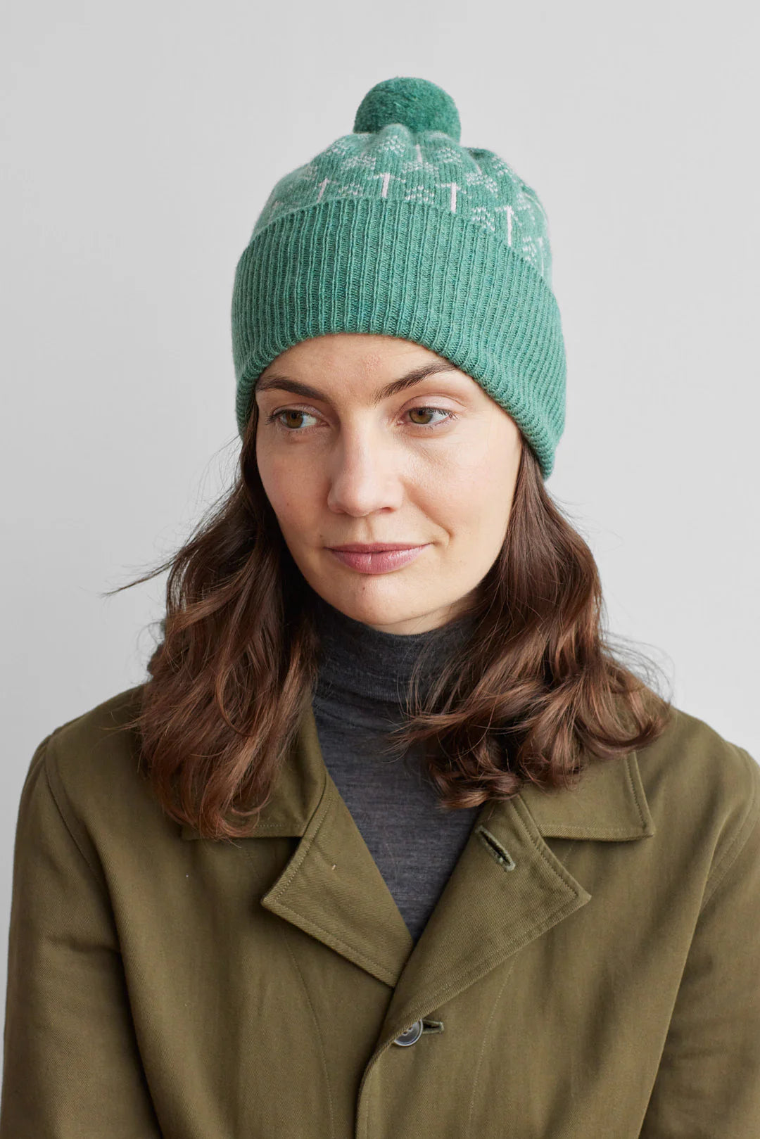 Pom Hat 'Arrow' in Willow + Seashell by Hilary Grant | Lifestory