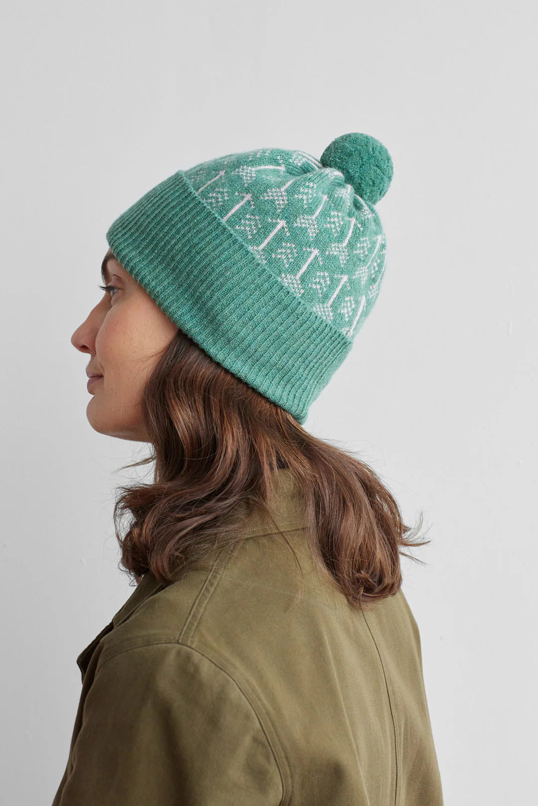 Pom Hat 'Arrow' in Willow + Seashell by Hilary Grant | Lifestory