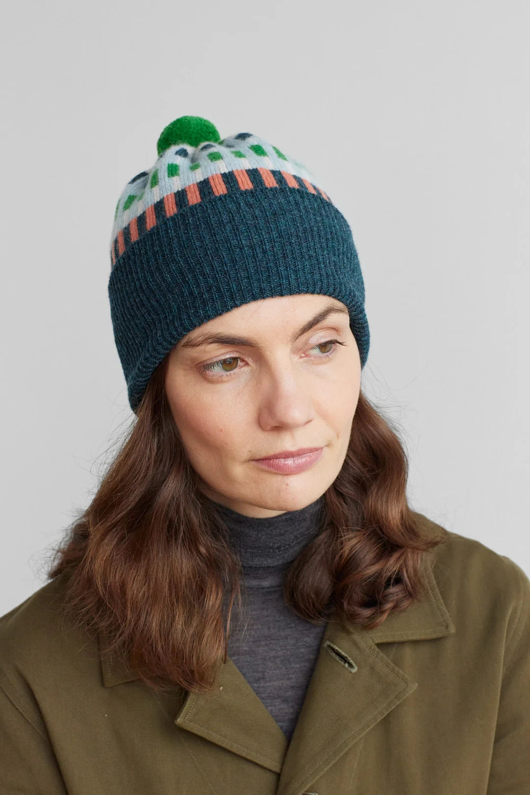 Pom Hat 'Harbour' in Ink + Rosehip by Hilary Grant | Lifestory