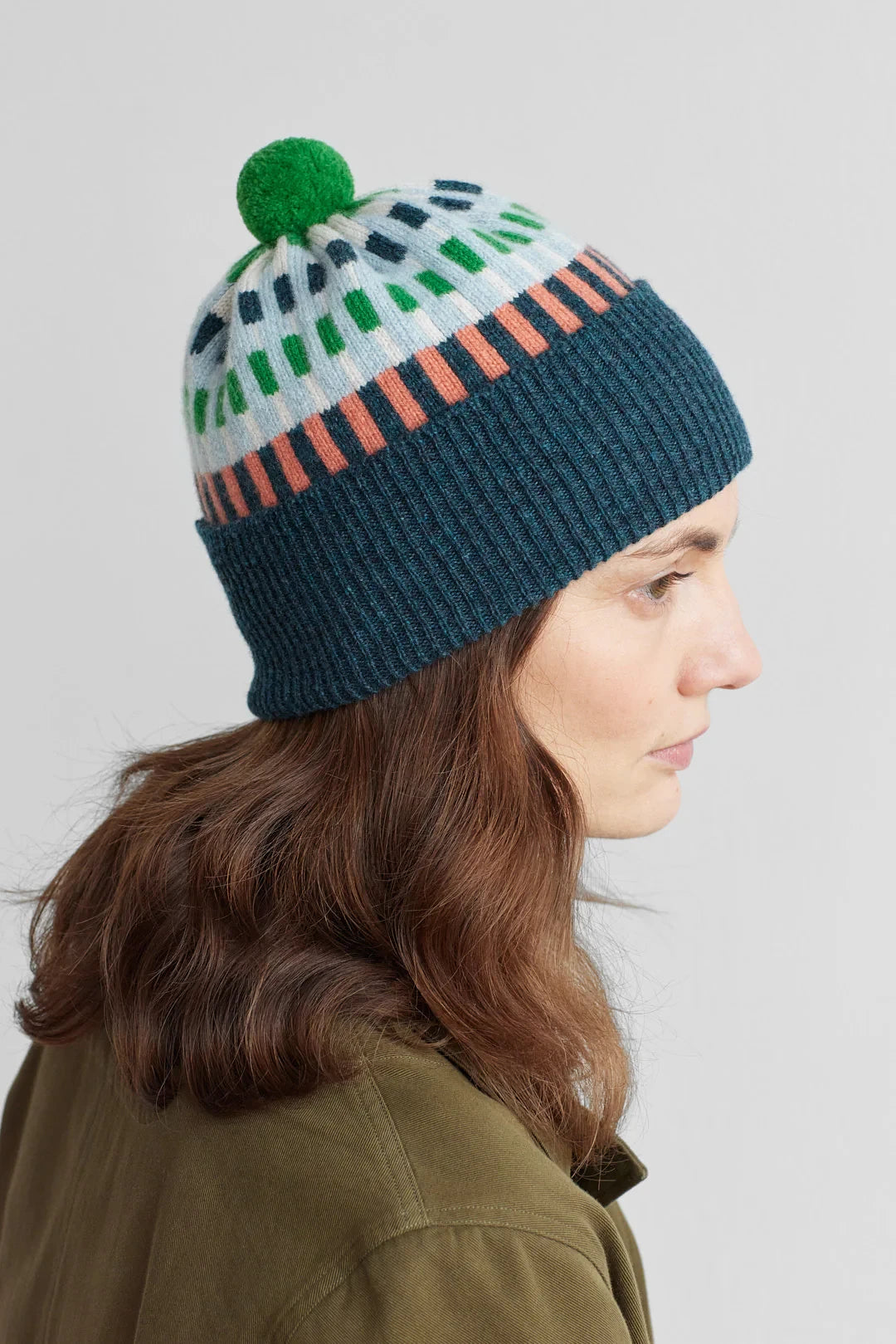 Pom Hat 'Harbour' in Ink + Rosehip by Hilary Grant | Lifestory