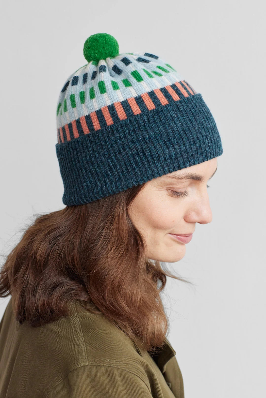 Pom Hat 'Harbour' in Ink + Rosehip by Hilary Grant | Lifestory