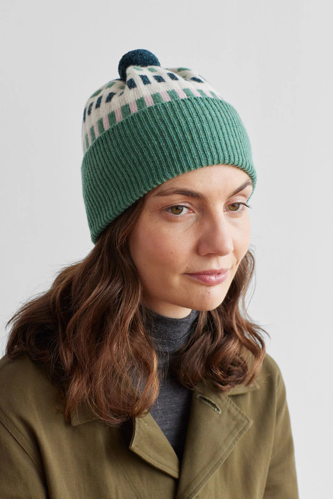 Pom Hat 'Harbour' in Willow + Seashell by Hilary Grant | Lifestory