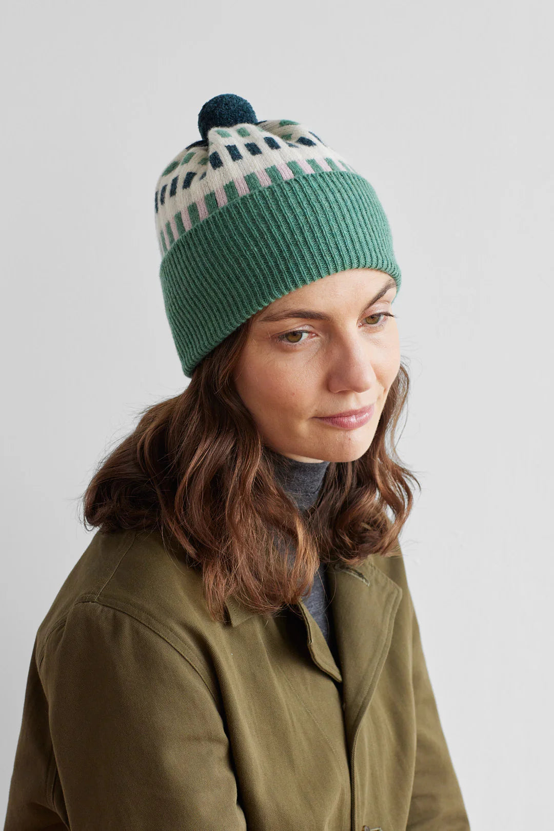 Pom Hat 'Harbour' in Willow + Seashell by Hilary Grant | Lifestory