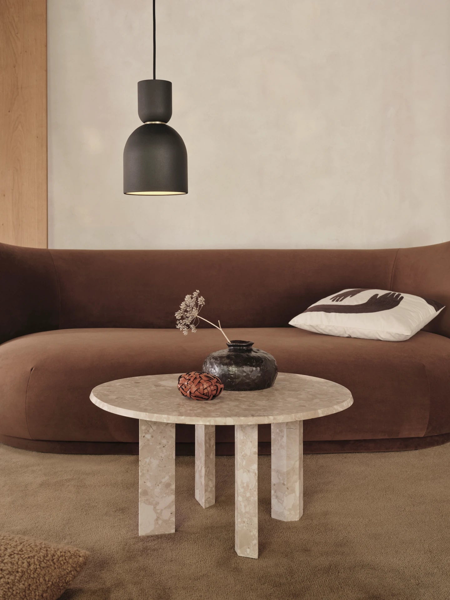 Pose cushion on a sofa by ferm Living | Lifestory