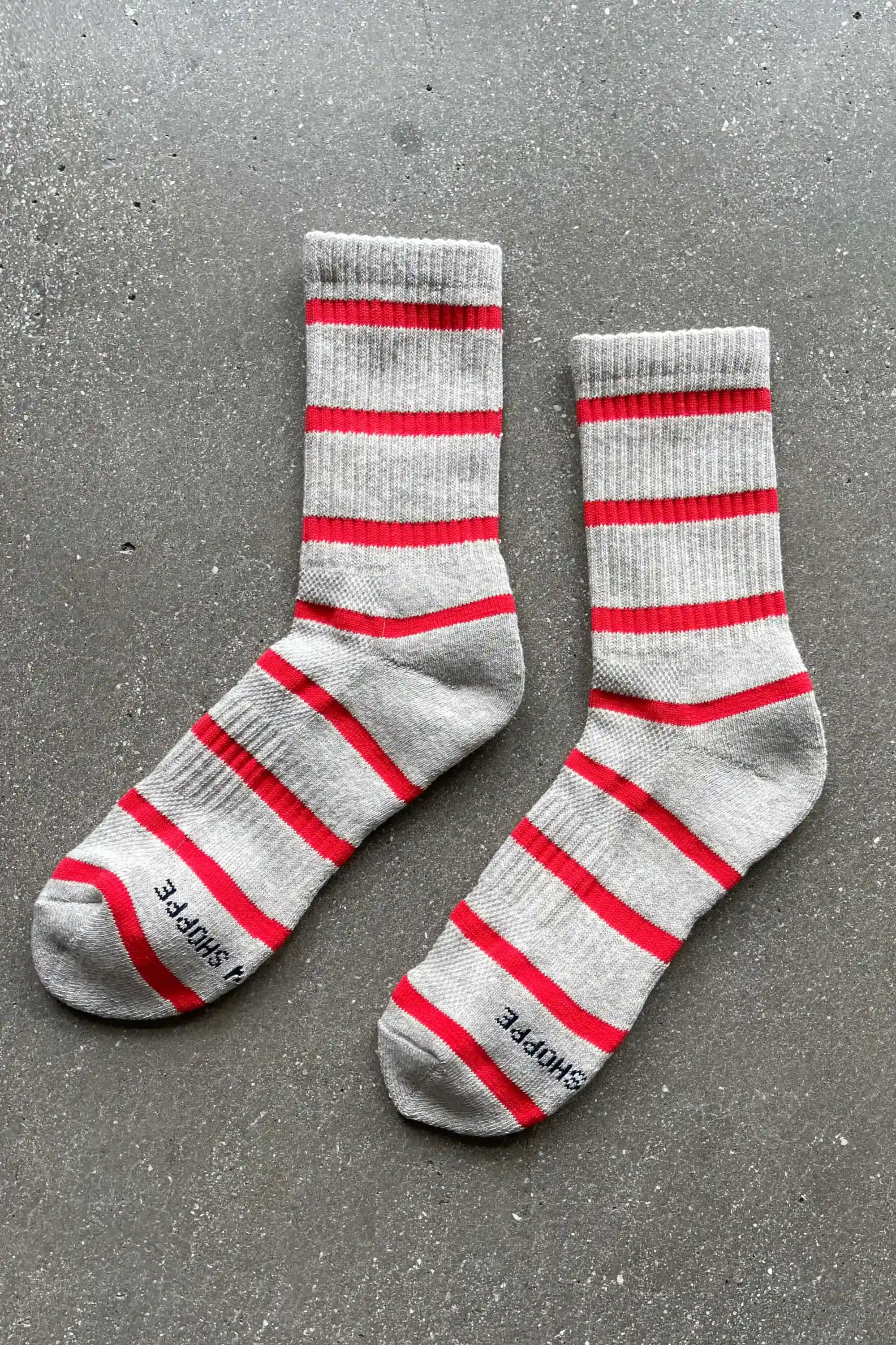 Boyfriend Socks | Red Stripe | by Le Bon Shoppe - Lifestory