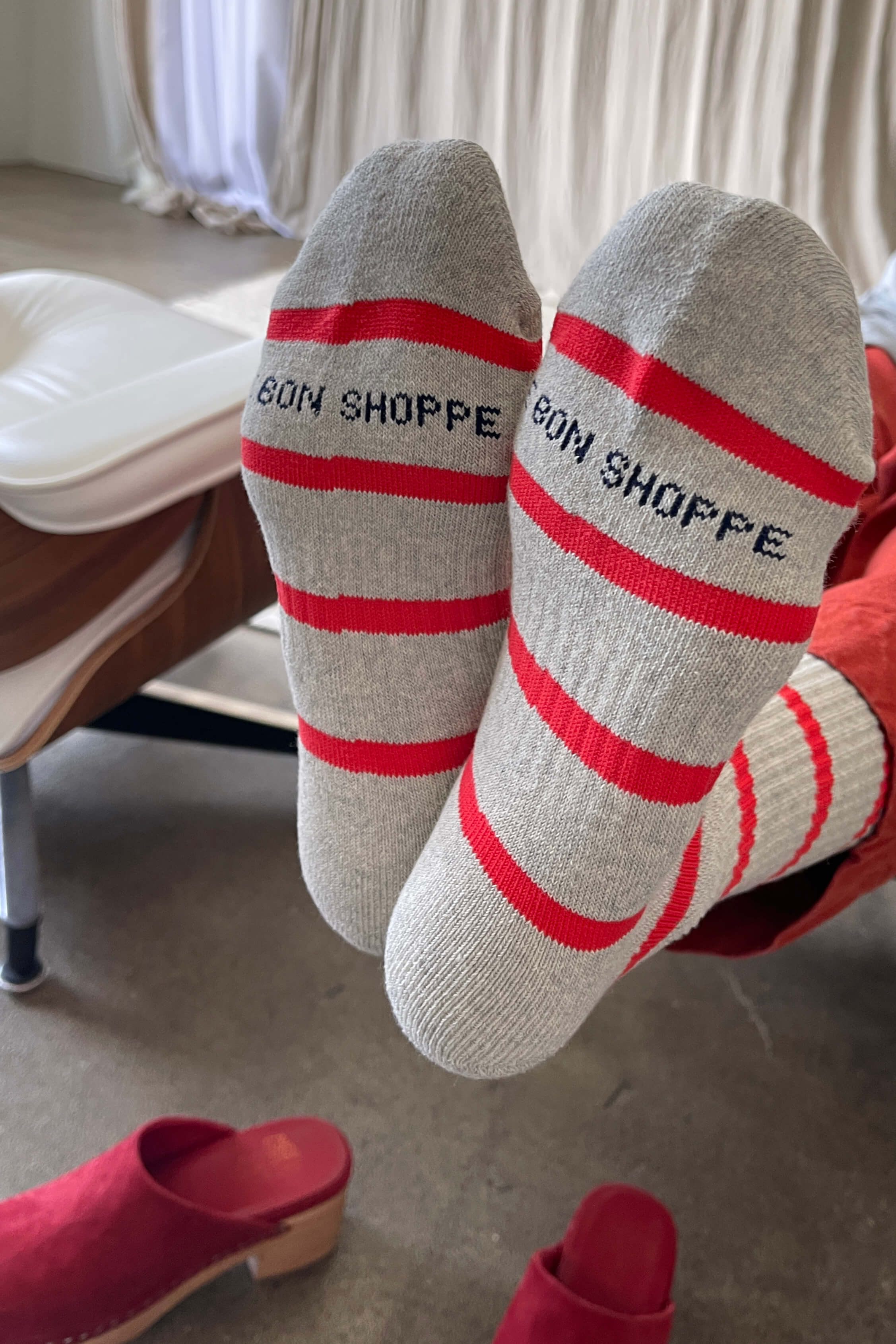 Boyfriend Socks | Red Stripe | by Le Bon Shoppe - Lifestory