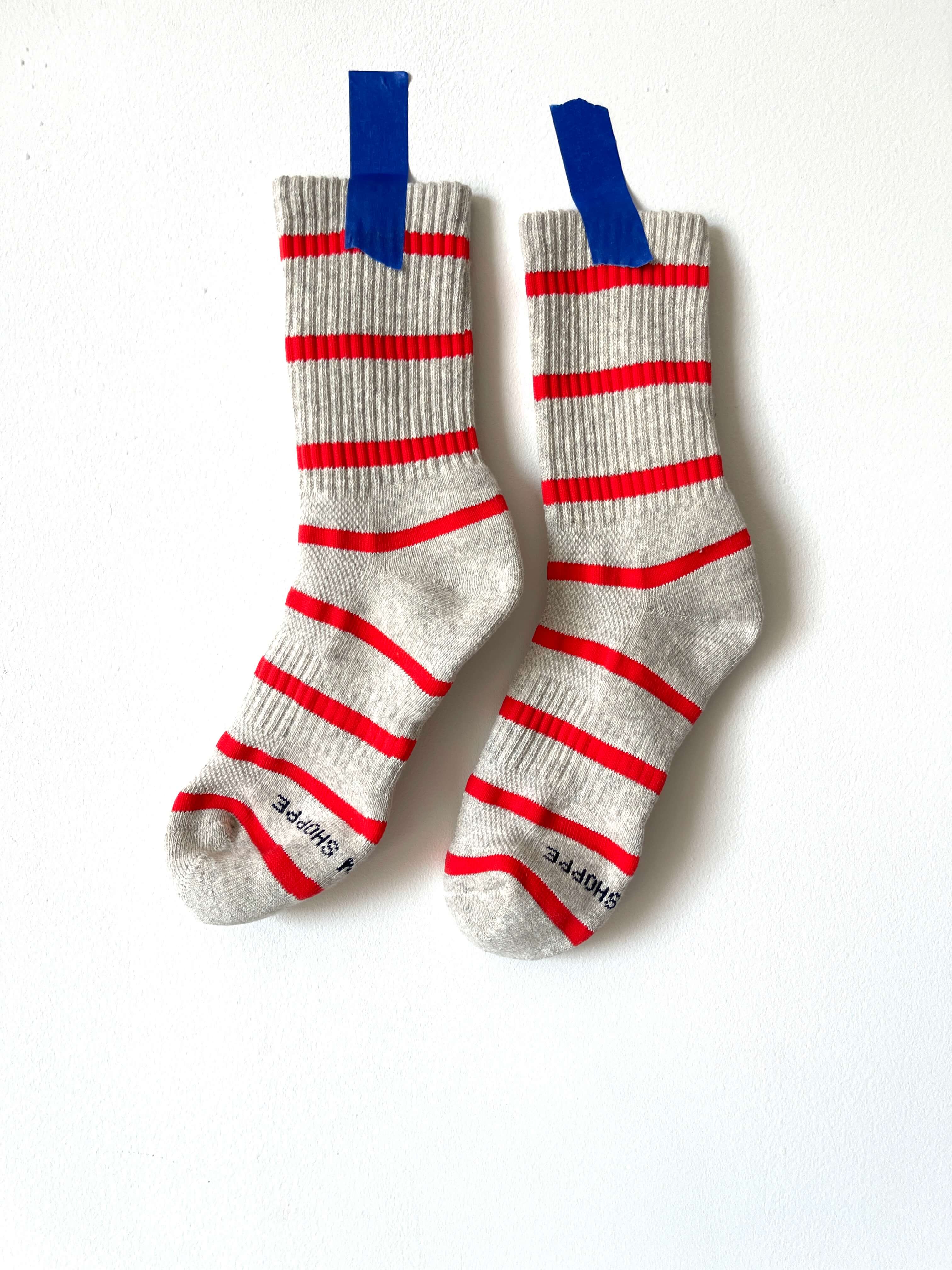 Boyfriend Socks | Red Stripe | by Le Bon Shoppe - Lifestory