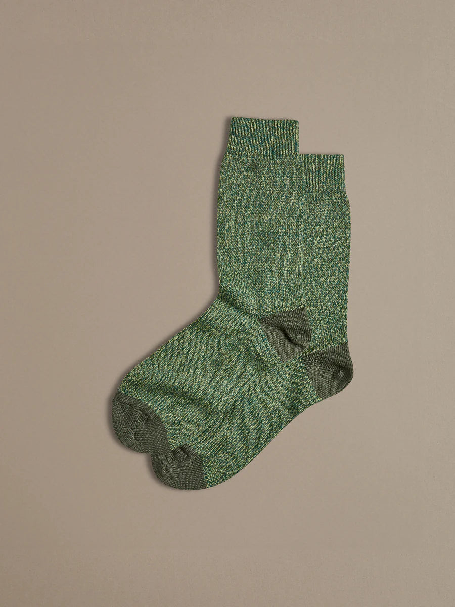 ROVE Knitwear Mens Marl Fine Merino Wool Socks - UK Made