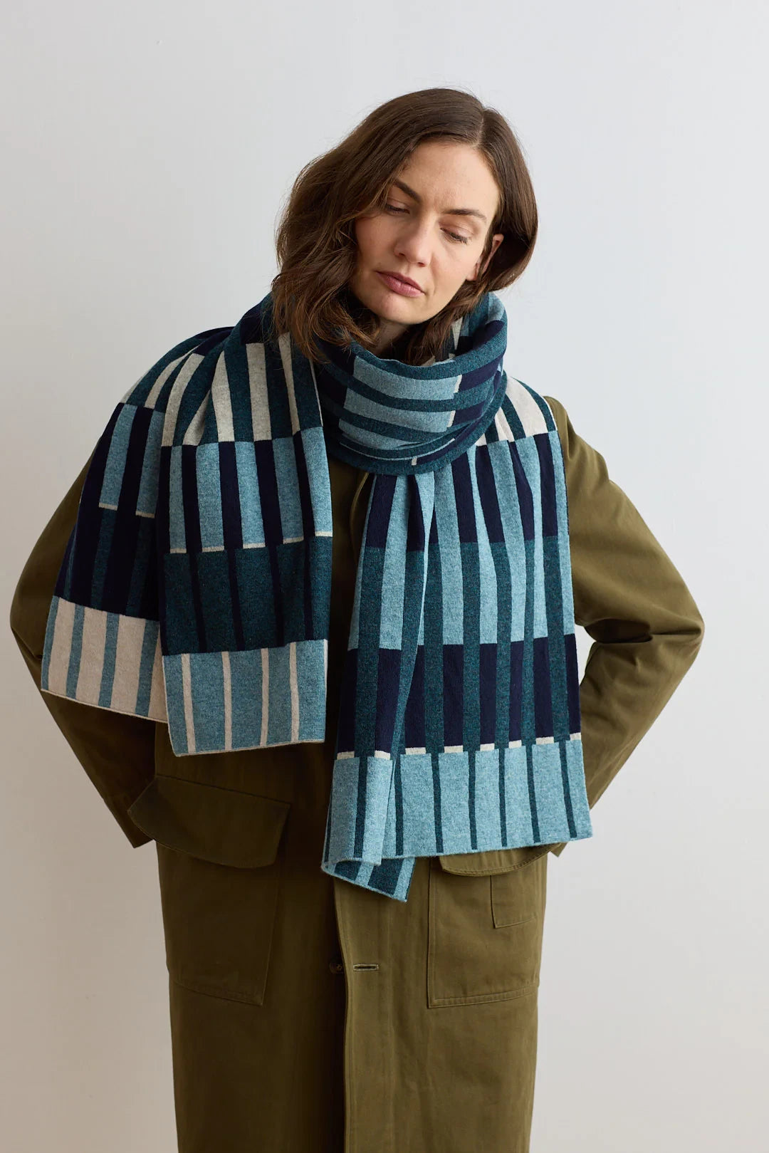 Scarf 'Harbour' in Oxide Navy + Ink by Hilary Grant | Lifestory