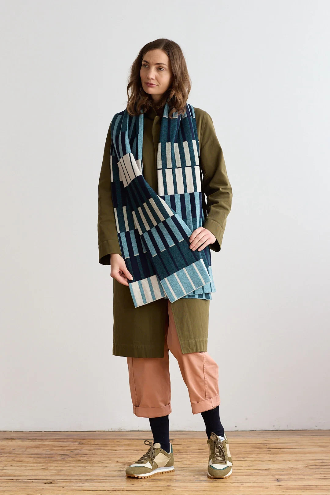 Scarf 'Harbour' in Oxide Navy + Ink by Hilary Grant | Lifestory