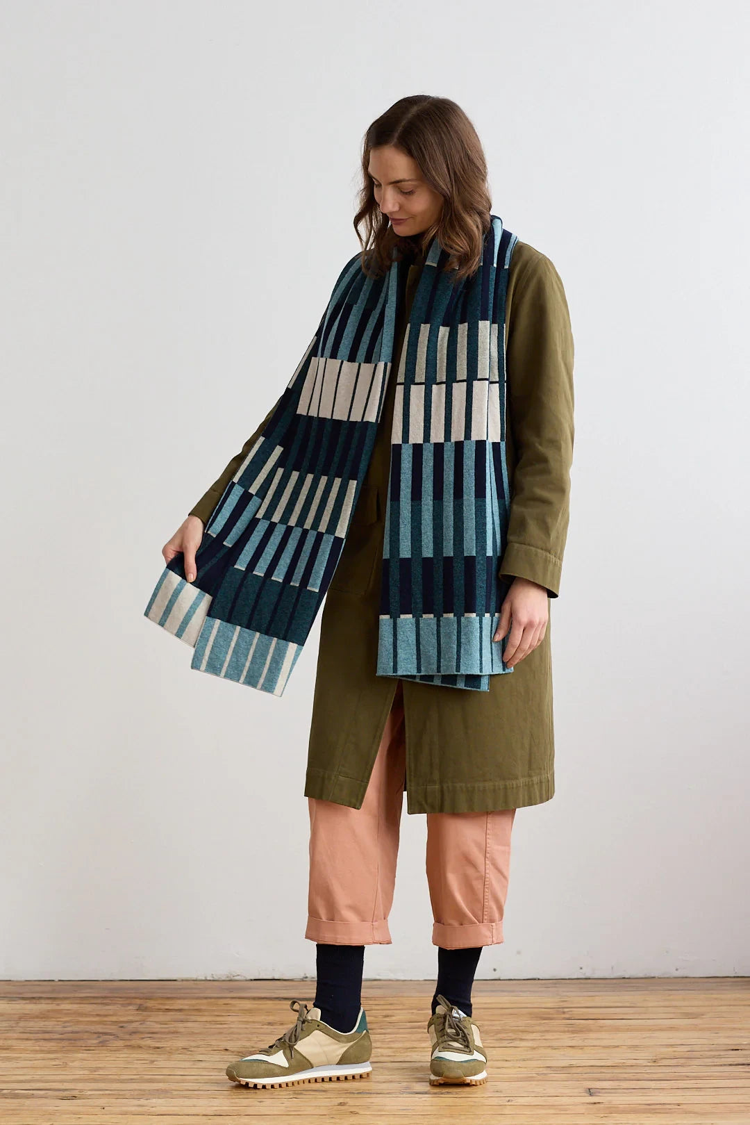 Scarf 'Harbour' in Oxide Navy + Ink by Hilary Grant | Lifestory