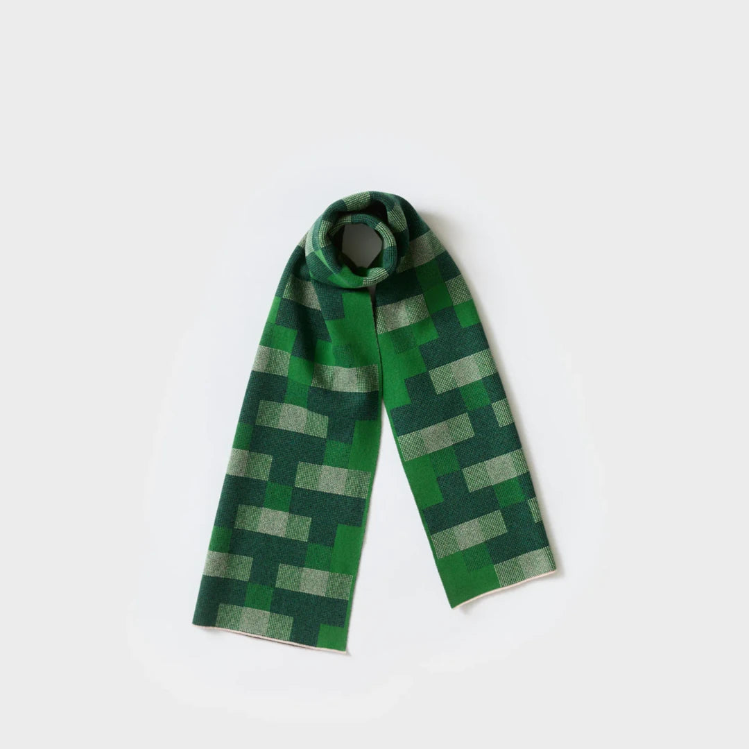 Scarf 'Faro' in Oxide Green + Ink by Hilary Grant | Lifestory