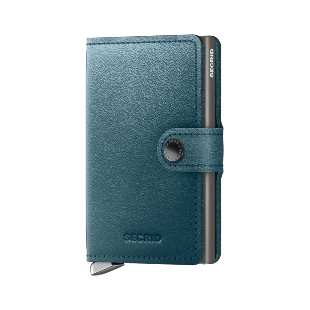 Miniwallet Premium | Dusk Leather in Teal  by Secrid Wallets - Lifestory