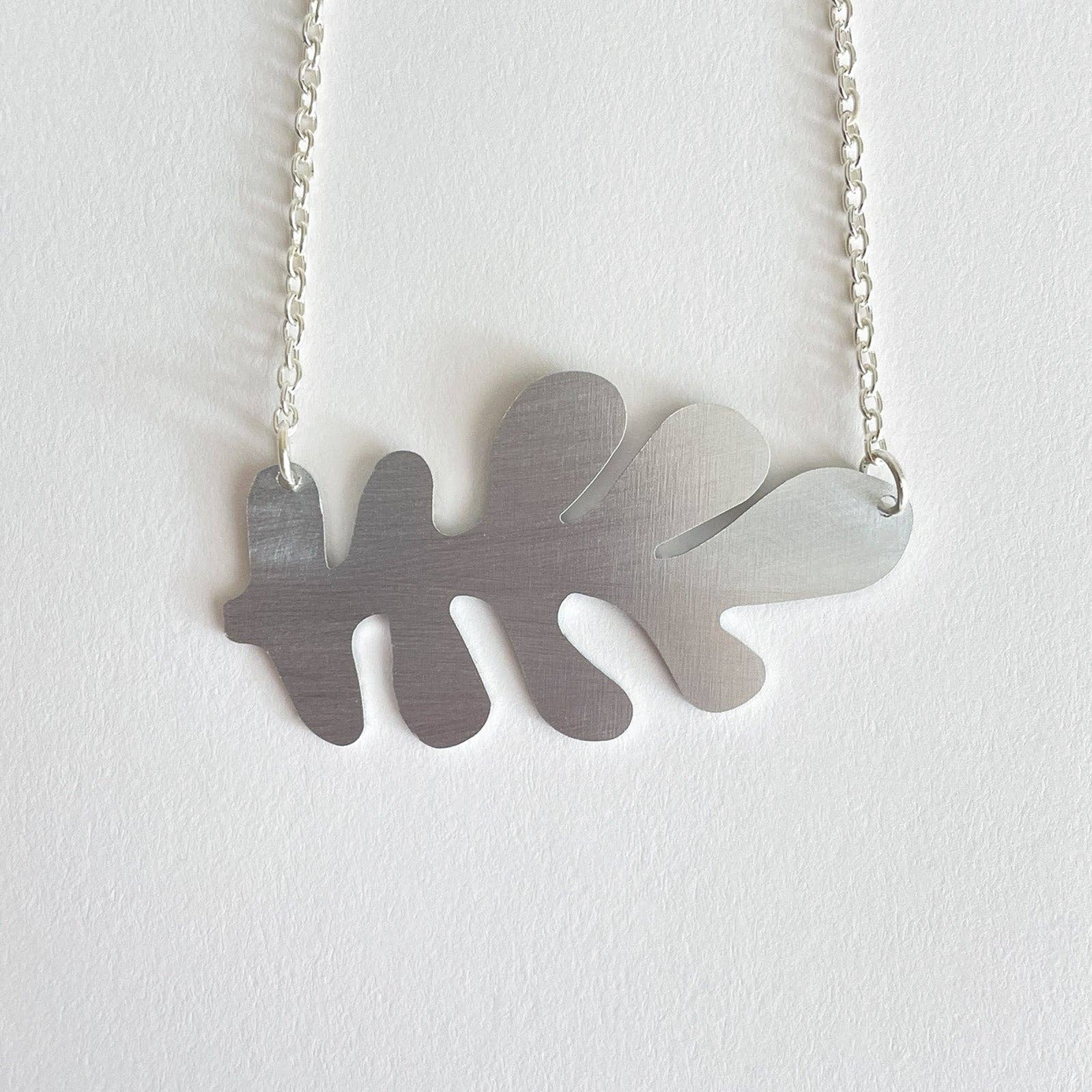 Silver and Aluminium Brack Necklace by Tom Pigeon | Lifestory