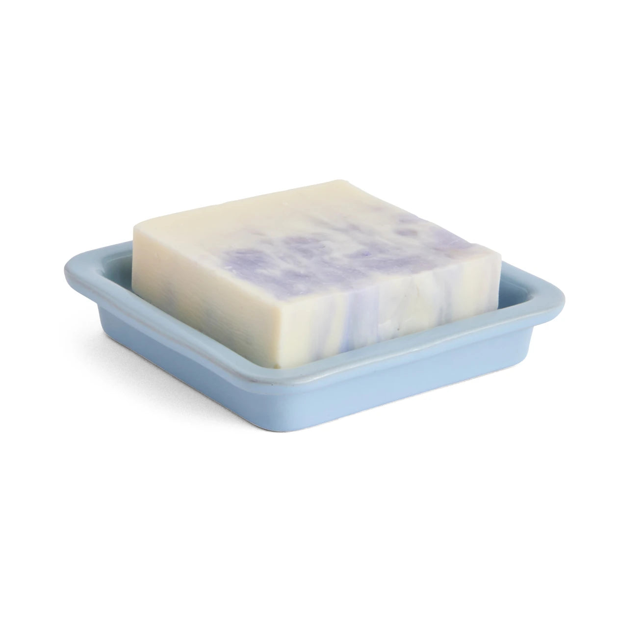 Soap Dish in light blue and lavender soap bar one by HAY | Lifestory