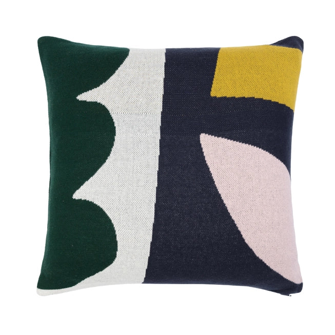 Orbi Cushion - Navy | Cotton & Biodegradable Inner | by Sophie Home